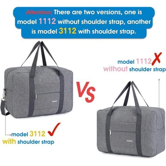 For Spirit Airlines Personal Item Bag 18x14x8 Foldable Travel Duffel Bag Tote - Picture 6 of 7